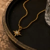 Hammered octagonal single zircon pendant, stainless steel, exquisite, light luxury, gentle and mature style, ins girl's daily commuting metal accessory Application Scenario